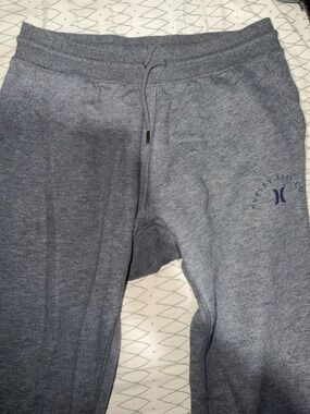 Hurley Heather Gray Joggers with Navy Logo